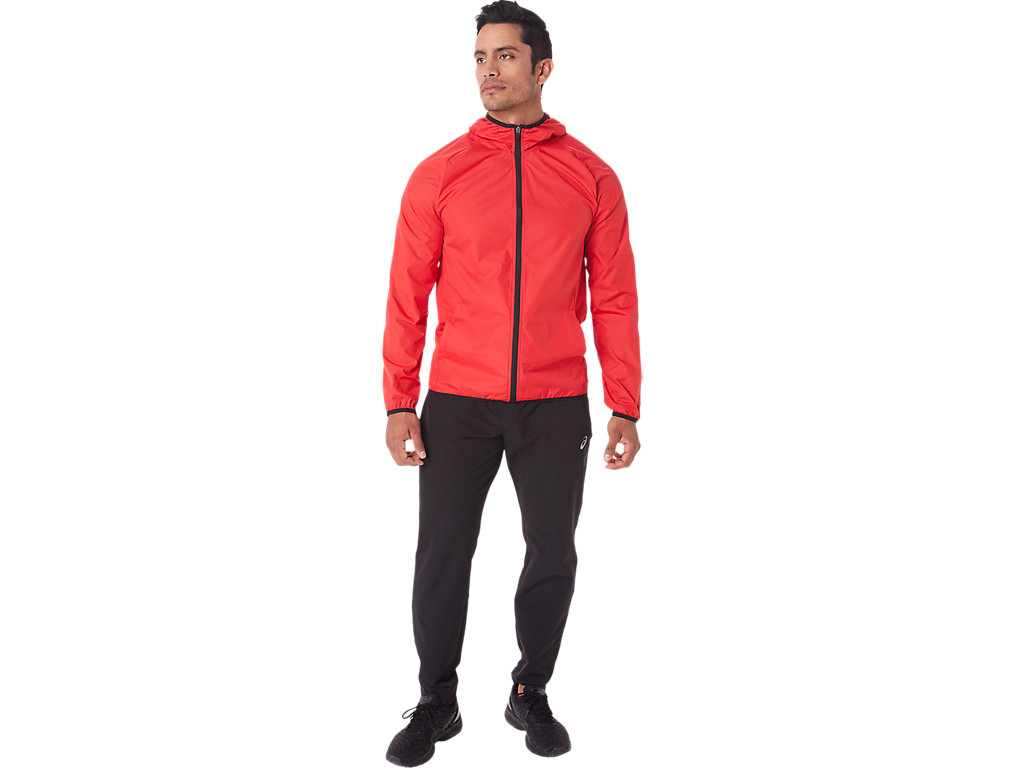 Men's Asics Packable Jackets Red / Black | 7134-IGSBY