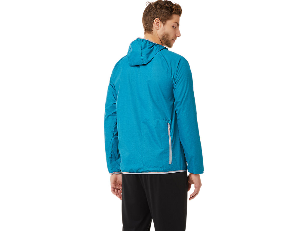 Men's Asics Packable Jackets Turquoise Blue | 3619-OWHFL