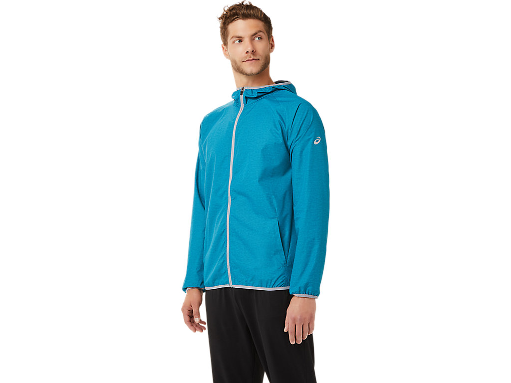 Men's Asics Packable Jackets Turquoise Blue | 3619-OWHFL