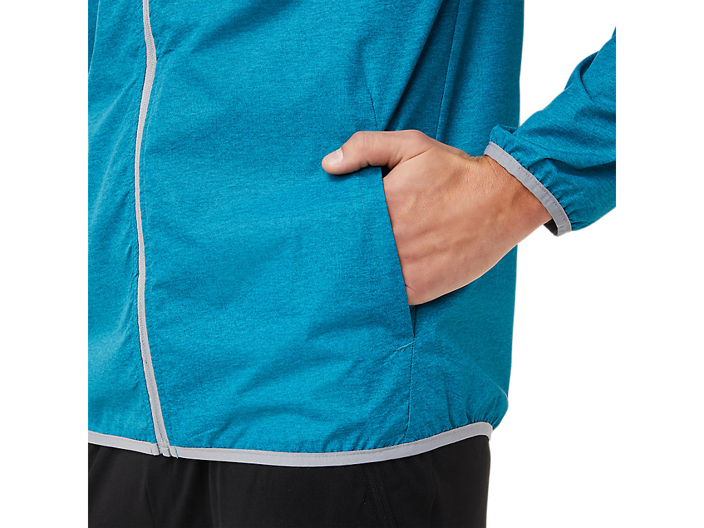 Men's Asics Packable Jackets Turquoise Blue | 3619-OWHFL