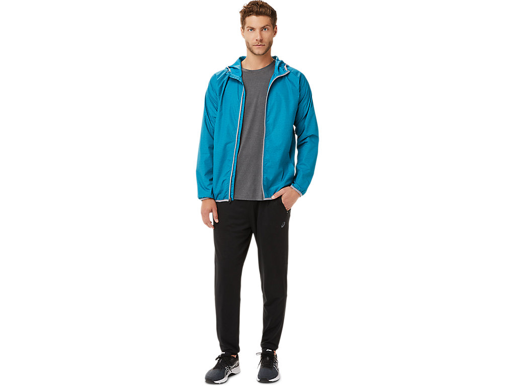 Men's Asics Packable Jackets Turquoise Blue | 3619-OWHFL