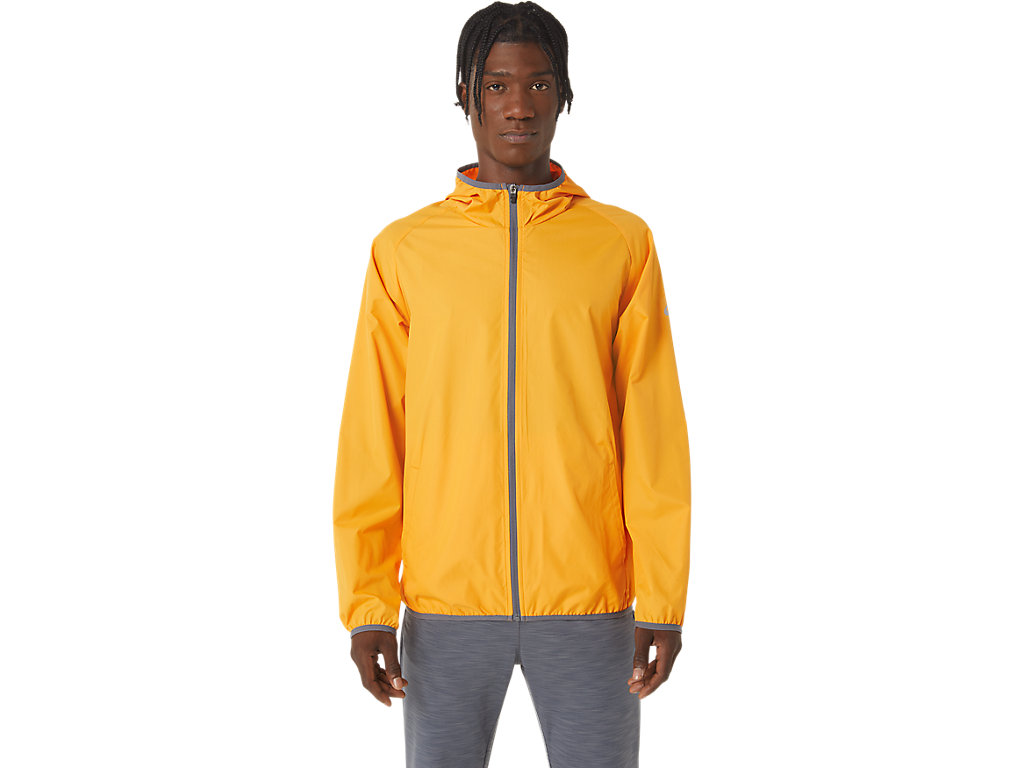 Men\'s Asics Packable Jackets Yellow | 1657-IPGWM