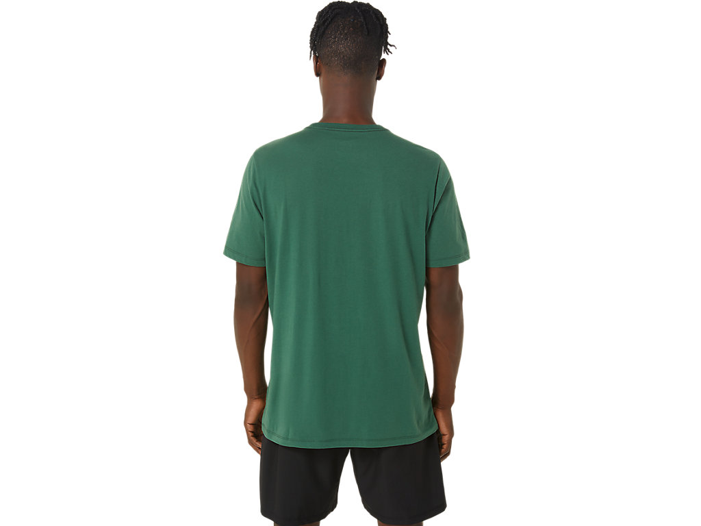 Men's Asics Paintbrush Sleeve Tee T Shirts Green | 5120-NHFOU