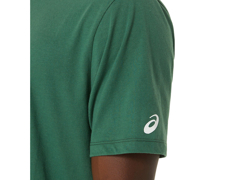 Men's Asics Paintbrush Sleeve Tee T Shirts Green | 5120-NHFOU