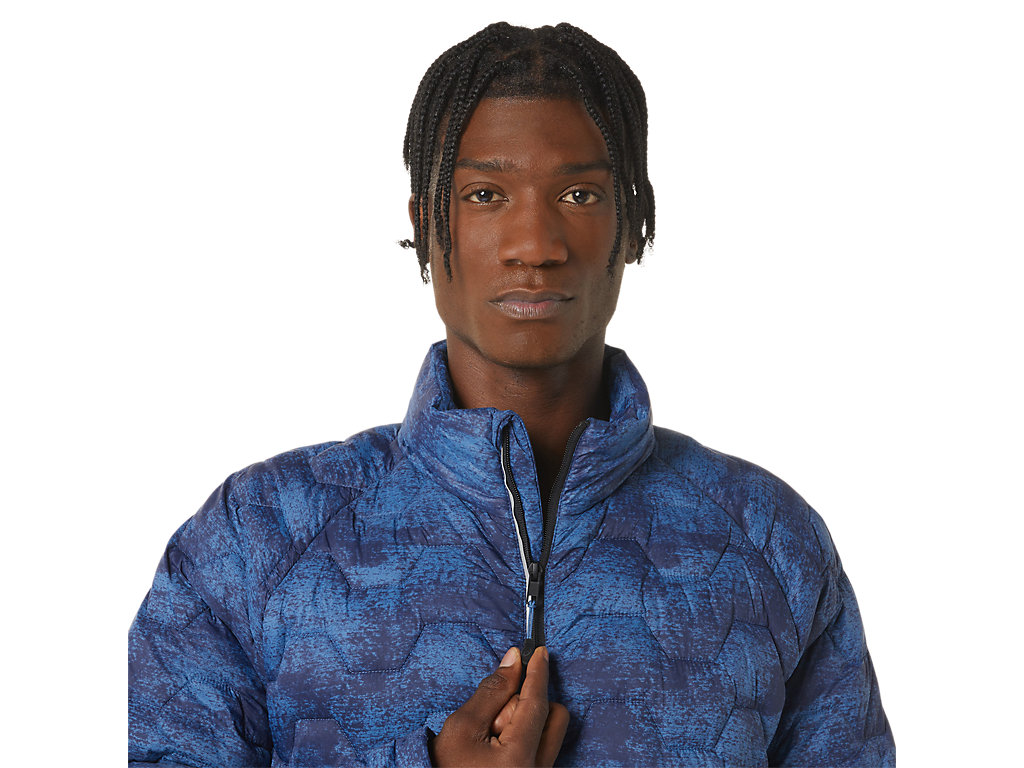 Men's Asics Performance Insulated Jackets Blue | 4583-EVIUL