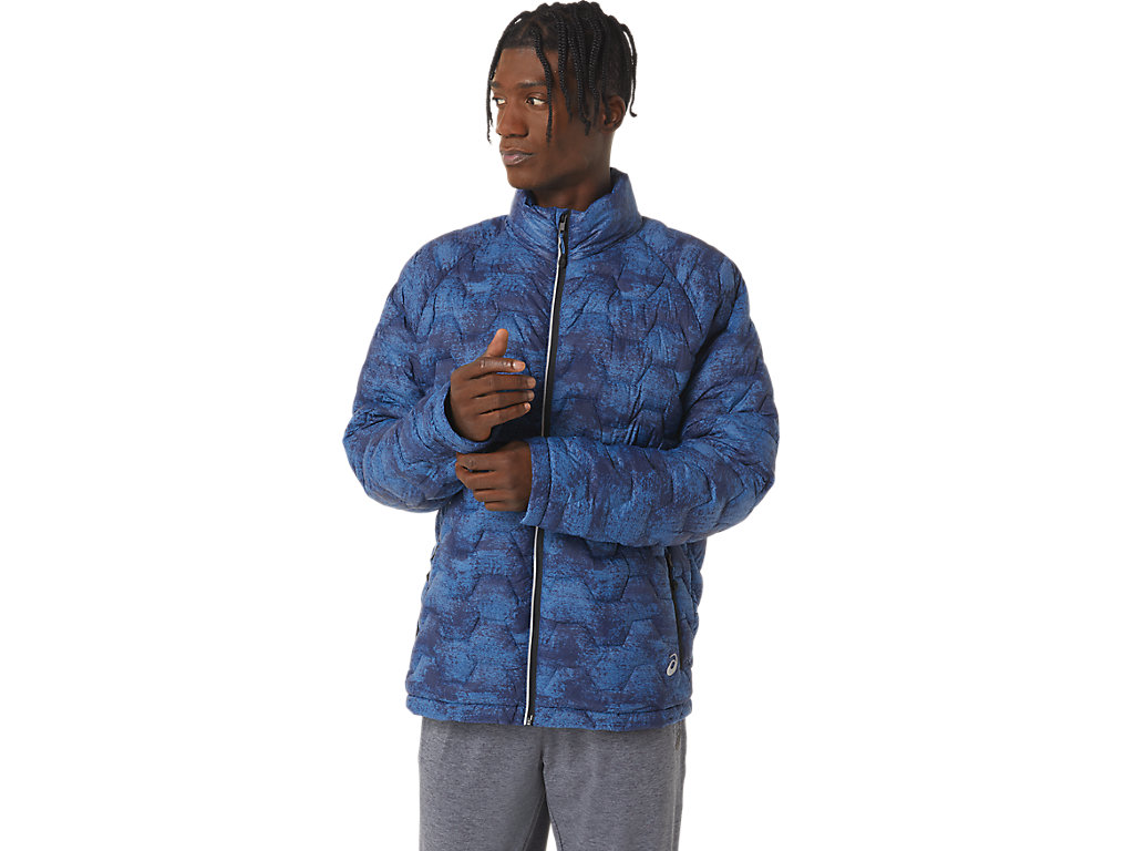 Men\'s Asics Performance Insulated Jackets Blue | 4583-EVIUL