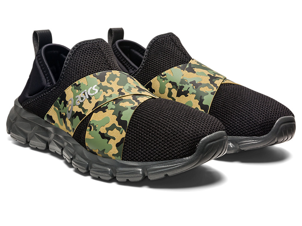 Men's Asics Quantum Lyte Slip-On Sneakers Black / Camo | 1243-XDHOM