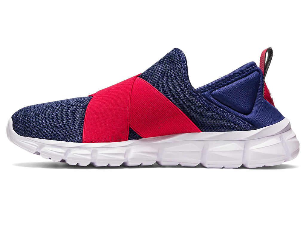 Men's Asics Quantum Lyte Slip-On Sneakers Indigo Blue / Red | 1387-PUEBM