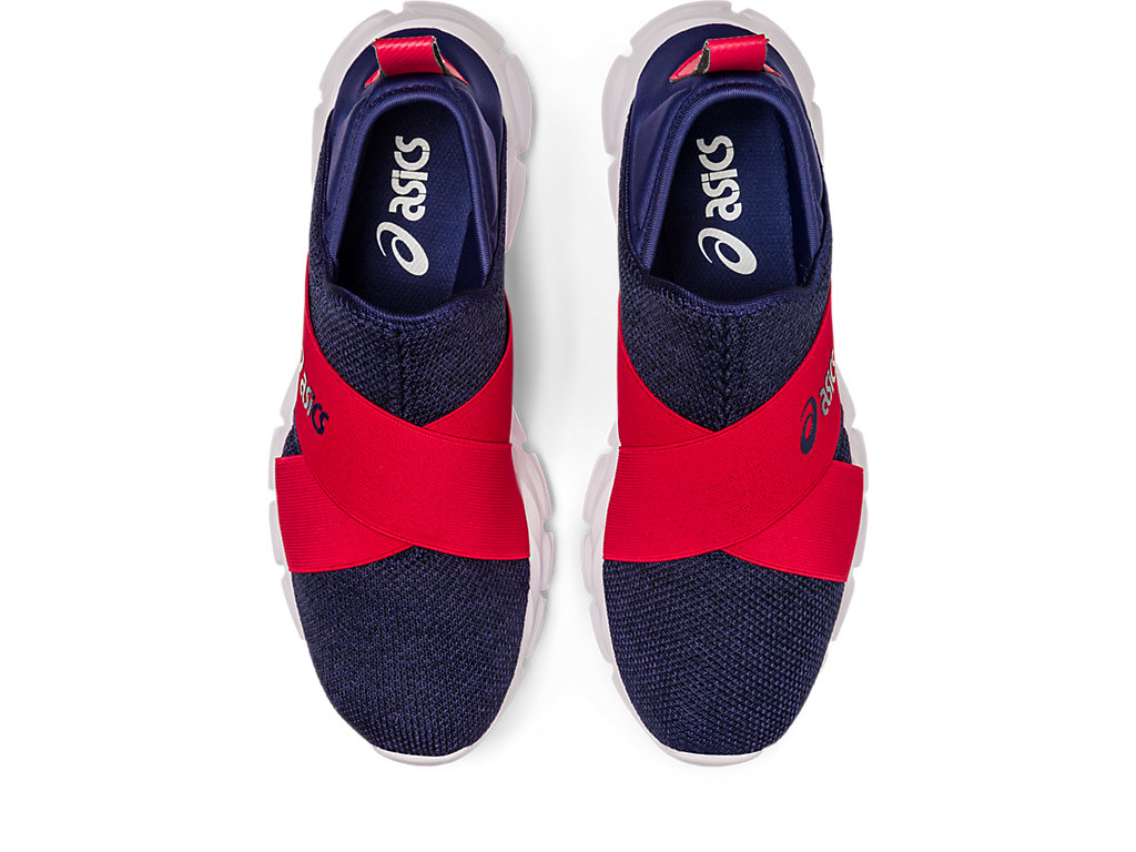 Men's Asics Quantum Lyte Slip-On Sneakers Indigo Blue / Red | 1387-PUEBM