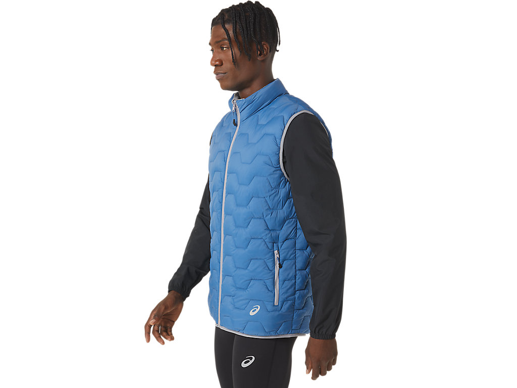 Men's Asics Reverse Ins Vest Jackets AZURE | 2075-NYWUP