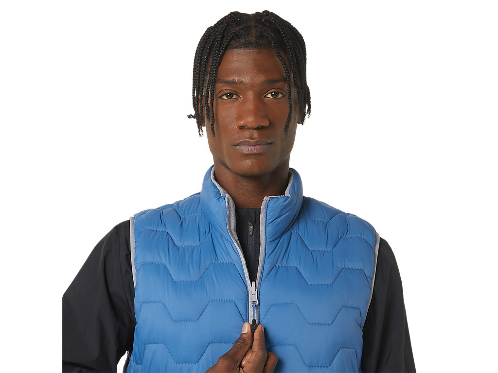 Men's Asics Reverse Ins Vest Jackets AZURE | 2075-NYWUP