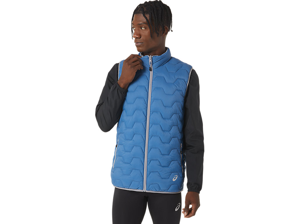 Men\'s Asics Reverse Ins Vest Jackets AZURE | 2075-NYWUP