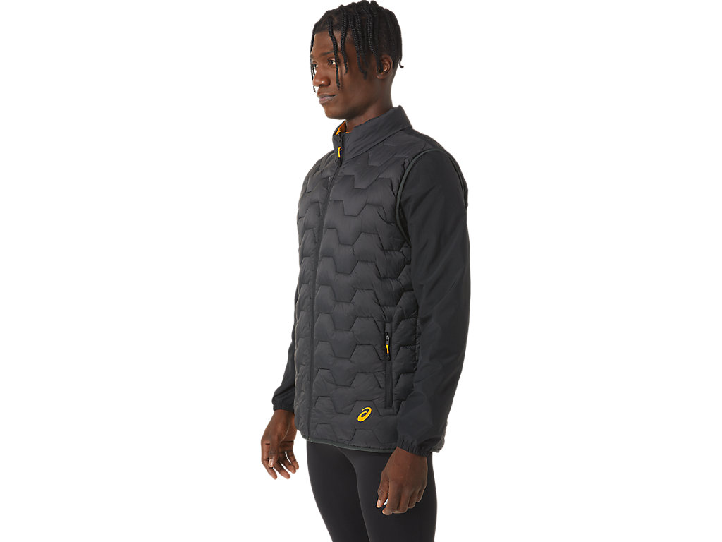 Men's Asics Reverse Ins Vest Jackets Deep Grey | 6297-SDHMO