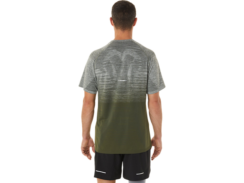 Men's Asics Seamless Sleeve T Shirts Green / Green | 9675-AUKXM