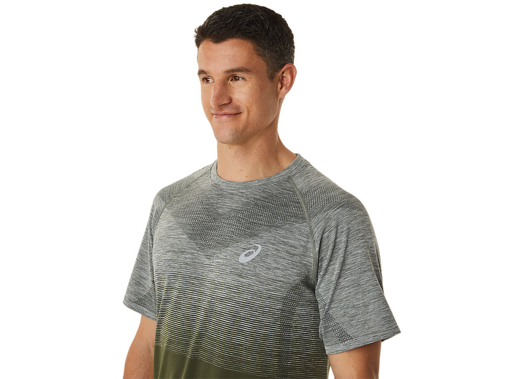 Men's Asics Seamless Sleeve T Shirts Green / Green | 9675-AUKXM