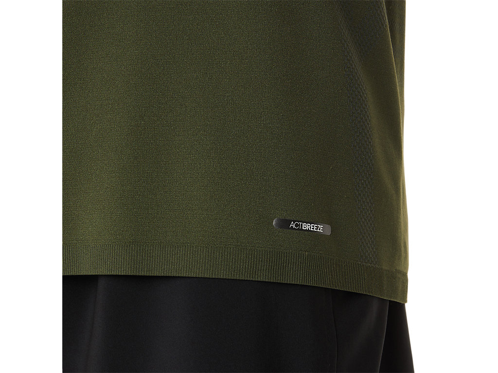 Men's Asics Seamless Sleeve T Shirts Green / Green | 9675-AUKXM