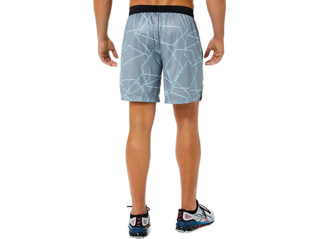 Men's Asics Seasonal All Over Prints Shorts Grey | 3945-JKERV