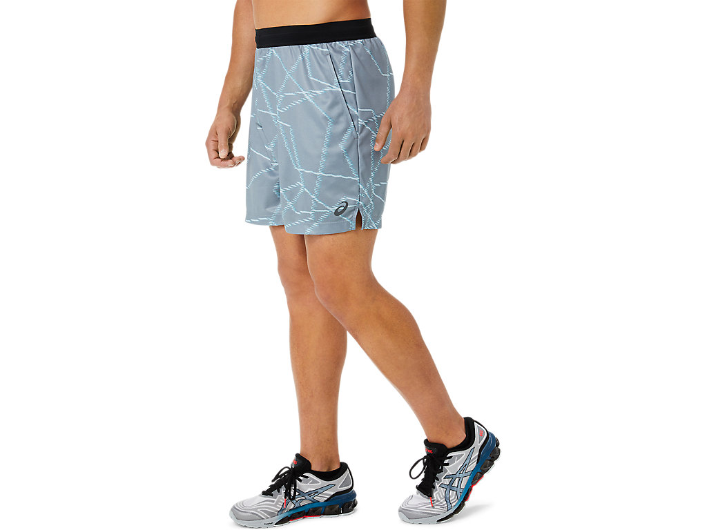 Men's Asics Seasonal All Over Prints Shorts Grey | 3945-JKERV