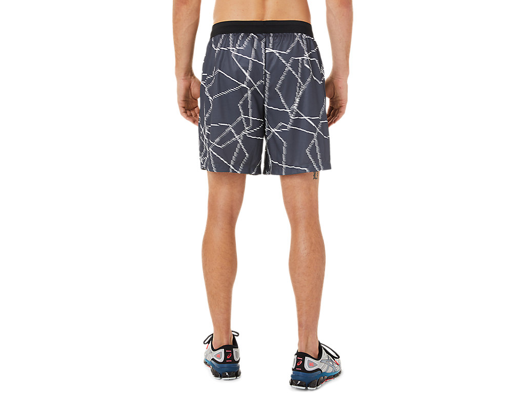 Men's Asics Seasonal All Over Prints Shorts Grey | 5021-VBZME