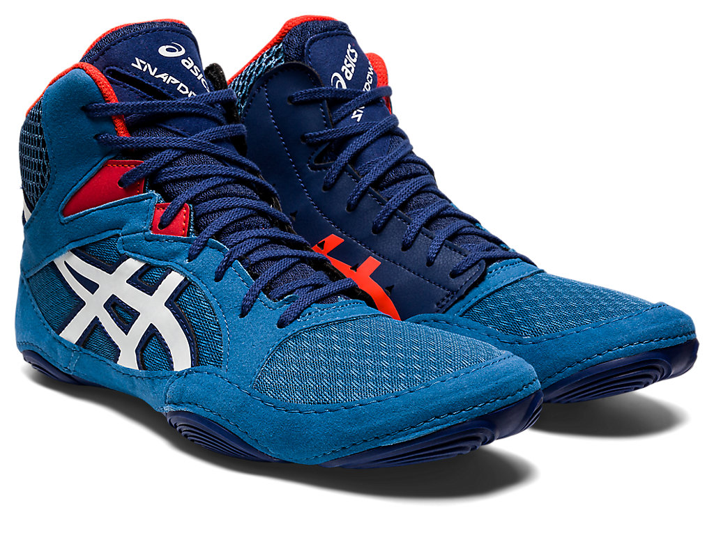 Men's Asics Snapdown 3 Wrestling Shoes AZURE / White | 2463-IXQHU