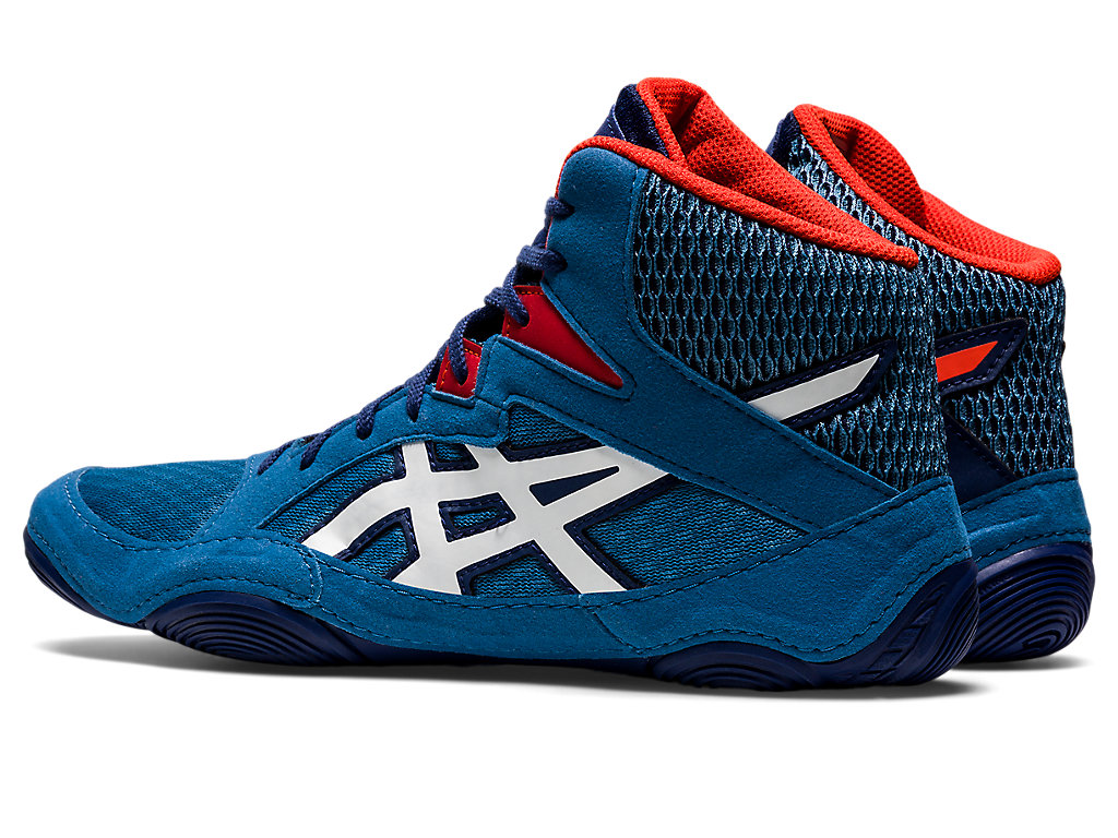 Men's Asics Snapdown 3 Wrestling Shoes AZURE / White | 2463-IXQHU