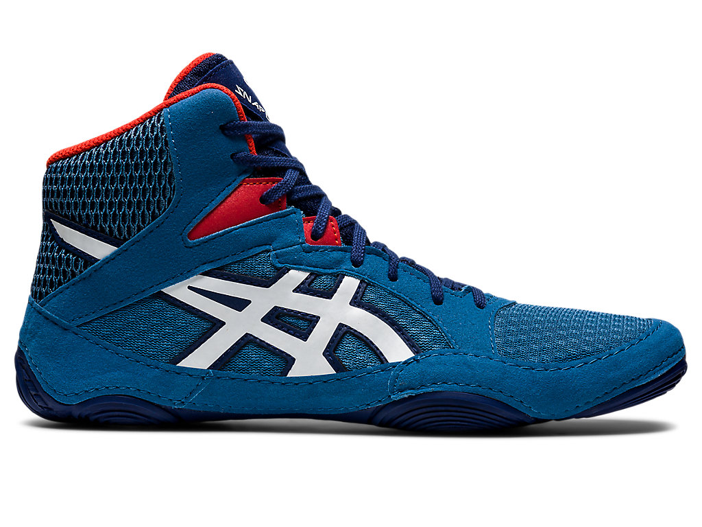 Men\'s Asics Snapdown 3 Wrestling Shoes AZURE / White | 2463-IXQHU