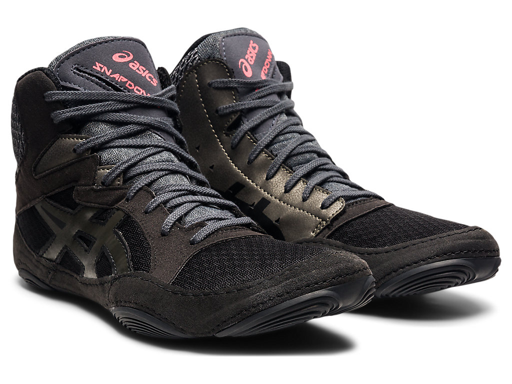 Men's Asics Snapdown 3 Wrestling Shoes Black / Grey | 7932-INZTD