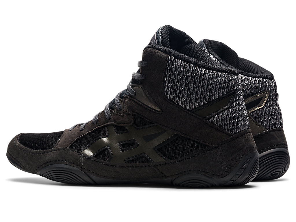 Men's Asics Snapdown 3 Wrestling Shoes Black / Grey | 7932-INZTD