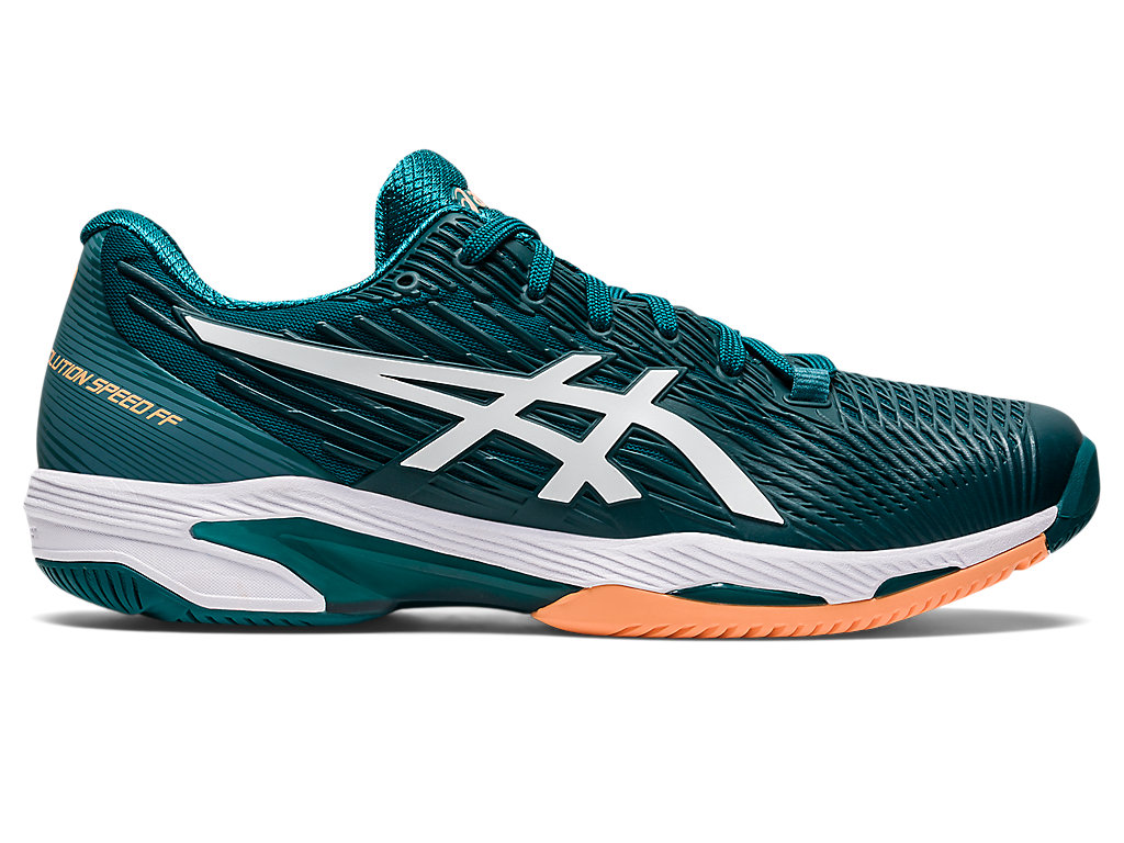 Men\'s Asics Solution Speed Ff Tennis Shoes Deep Green / White | 1048-UZVYA