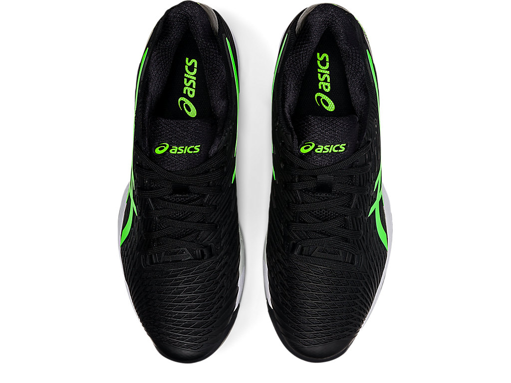 Men's Asics Solution Speed Ff Tennis Shoes Black / Green | 4982-JSZLY