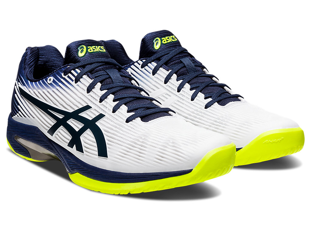 Men's Asics Solution Speed Ff Tennis Shoes White / Navy | 5173-DNHTO