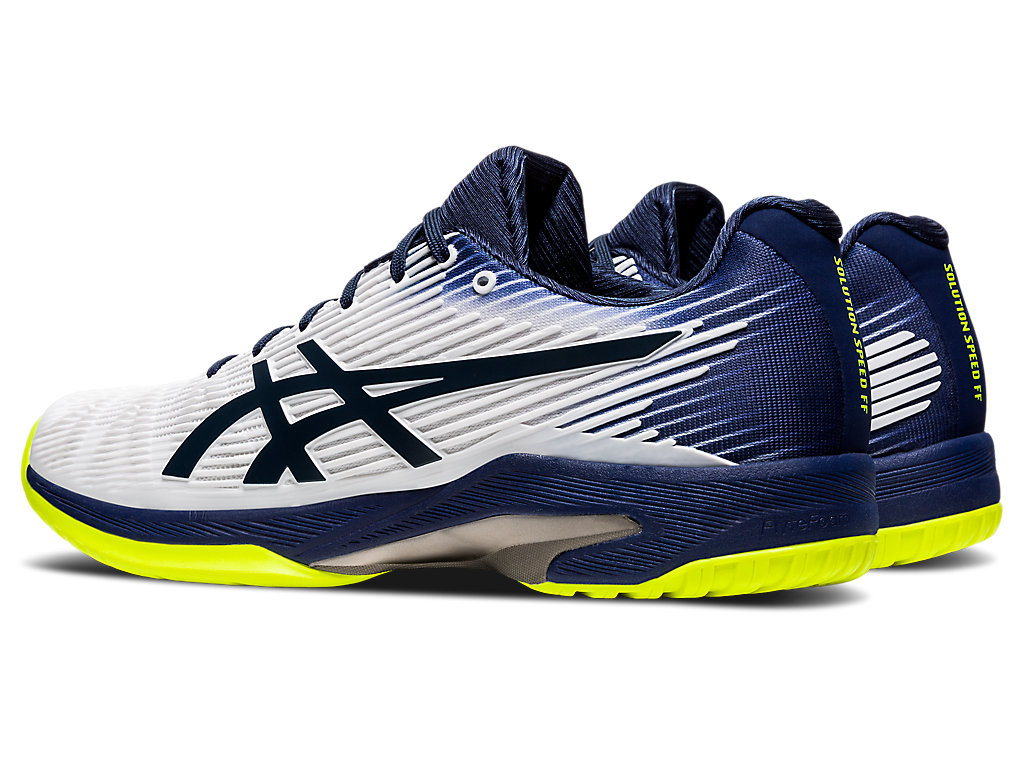 Men's Asics Solution Speed Ff Tennis Shoes White / Navy | 5173-DNHTO