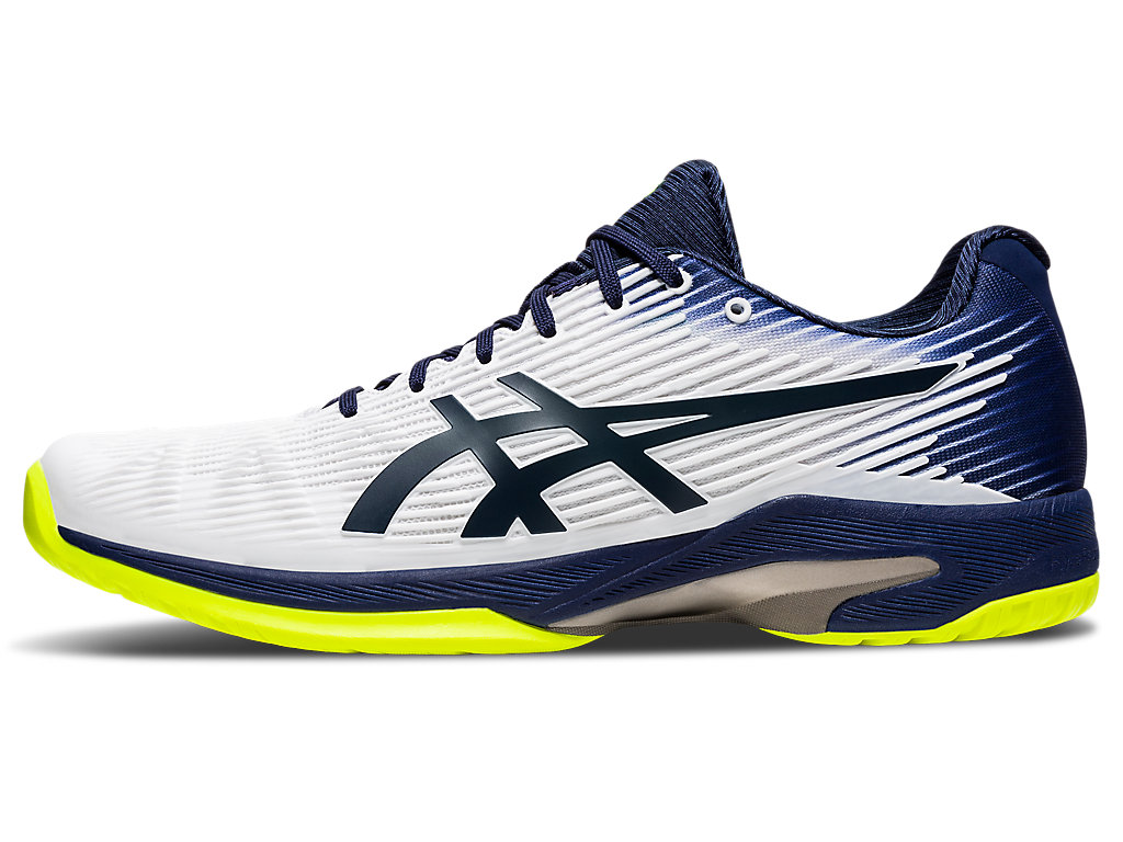 Men's Asics Solution Speed Ff Tennis Shoes White / Navy | 5173-DNHTO