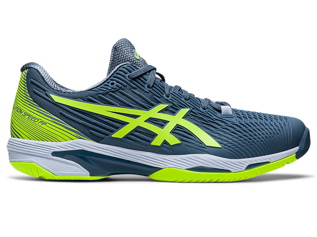 Men\'s Asics Solution Speed Ff Tennis Shoes Grey Blue / Green | 8430-YWVDG