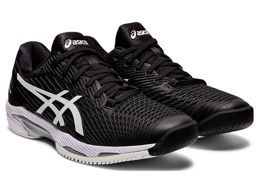 Men's Asics Solution Speed Ff Tennis Shoes Black / White | 9063-KGSCI