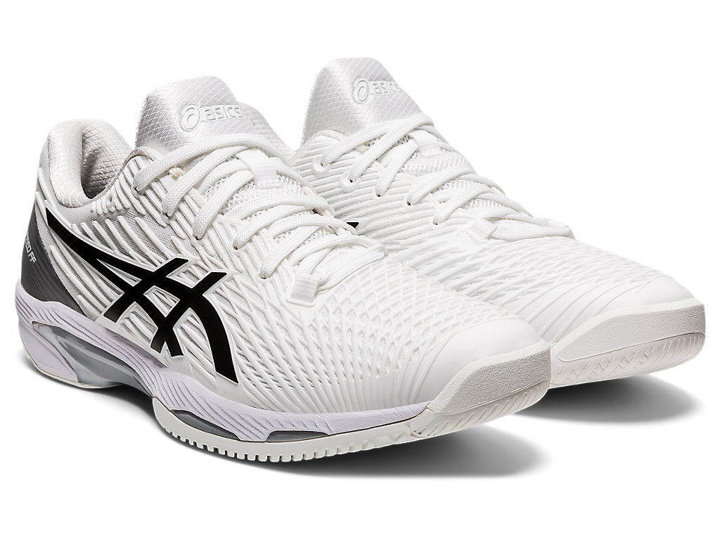 Men's Asics Solution Speed Ff Tennis Shoes White / Black | 9307-TAJZF