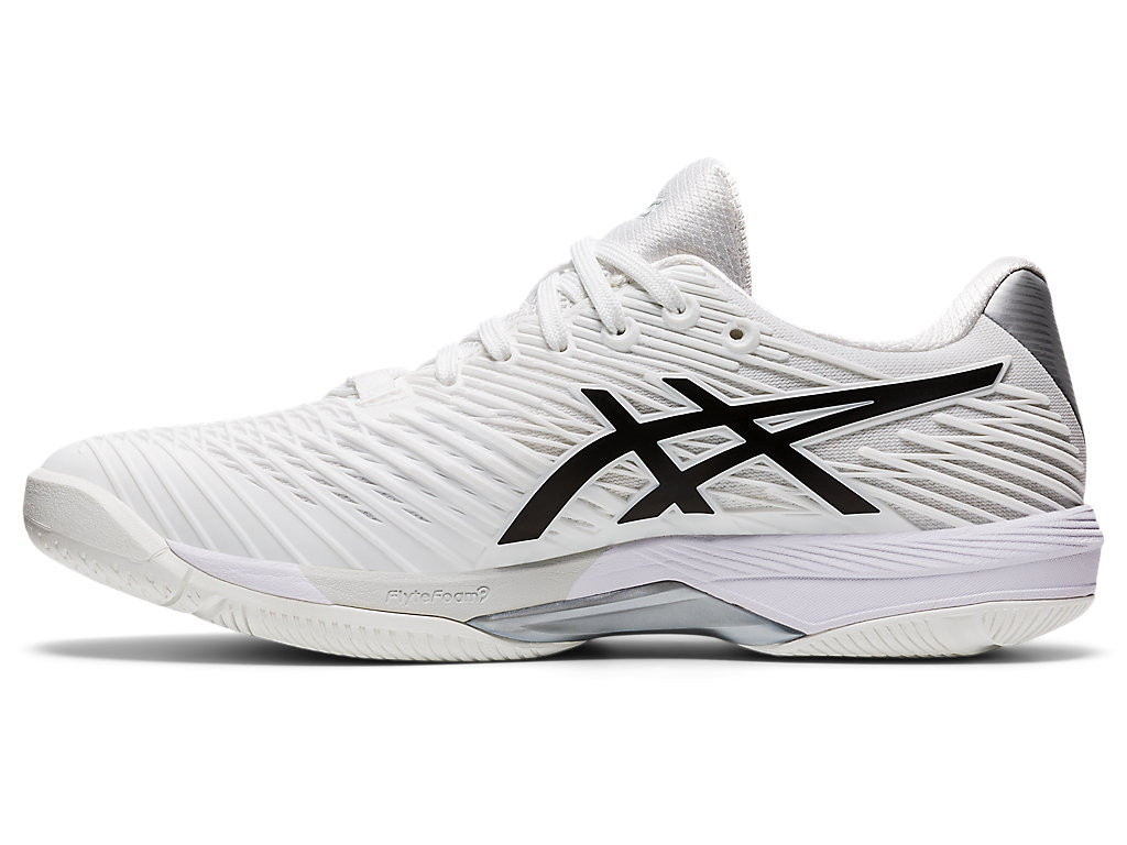 Men's Asics Solution Speed Ff Tennis Shoes White / Black | 9307-TAJZF