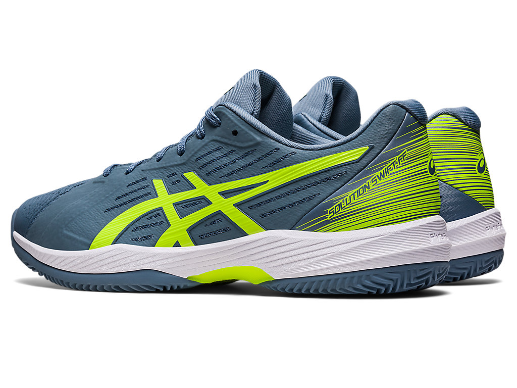 Men's Asics Solution Swift Ff Clay Tennis Shoes Grey Blue / Green | 0594-AJLUF