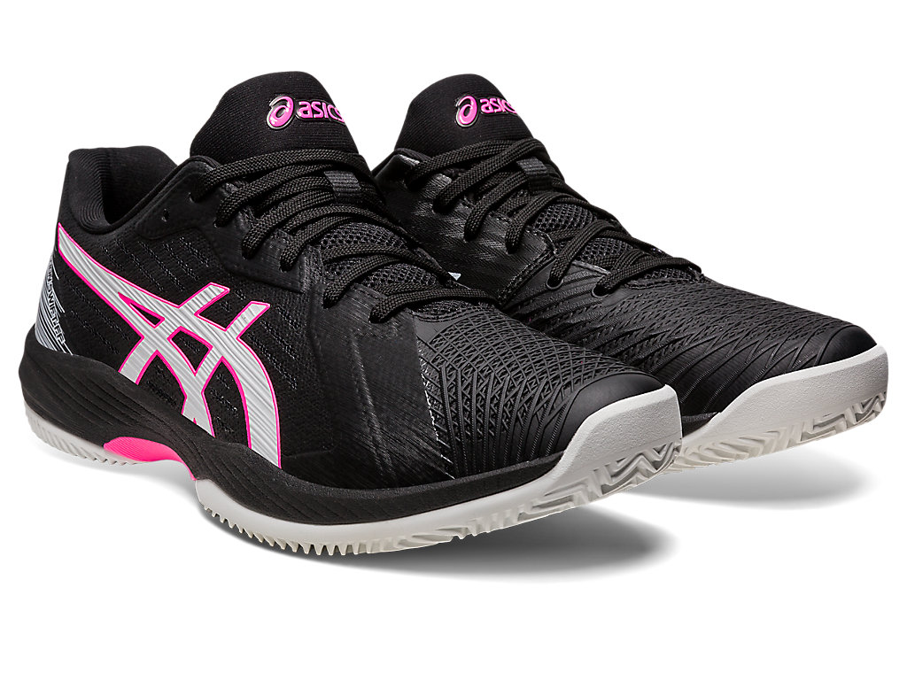 Men's Asics Solution Swift Ff Clay Tennis Shoes Black / Pink | 8975-MSOTE