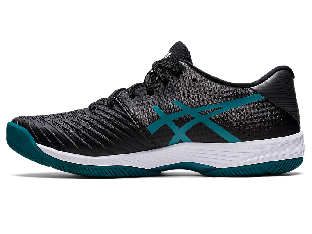 Men's Asics Solution Swift Ff Tennis Shoes Black / Deep Green | 2341-JDAMP