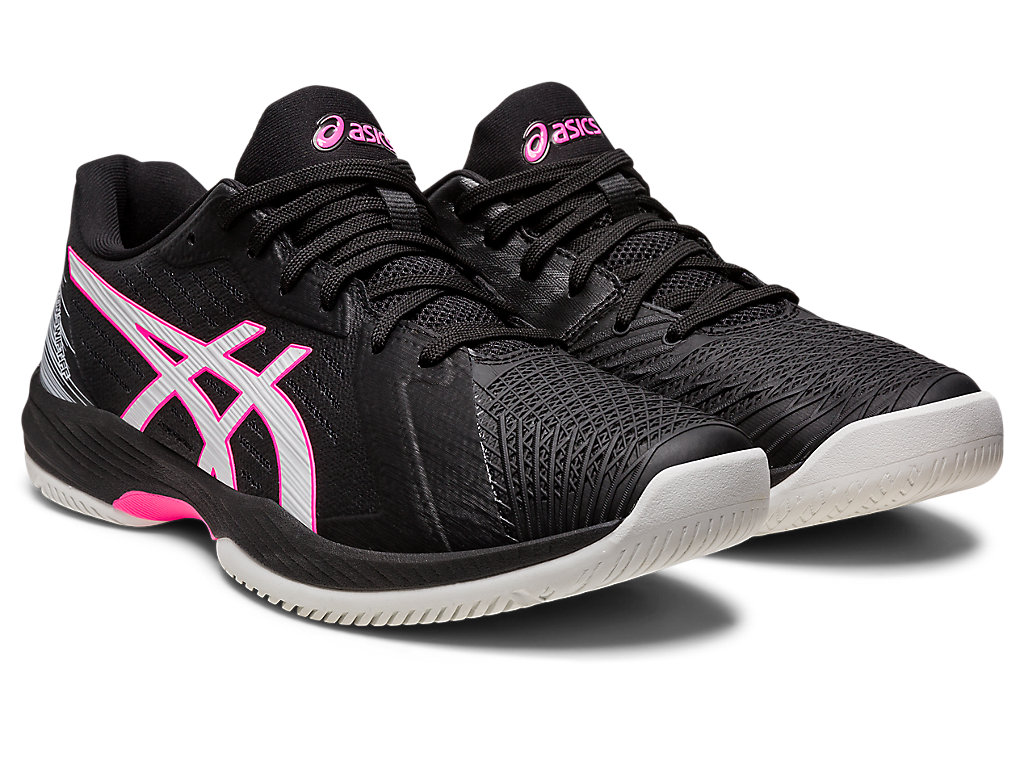 Men's Asics Solution Swift Ff Tennis Shoes Black / Pink | 2574-ZLYDS