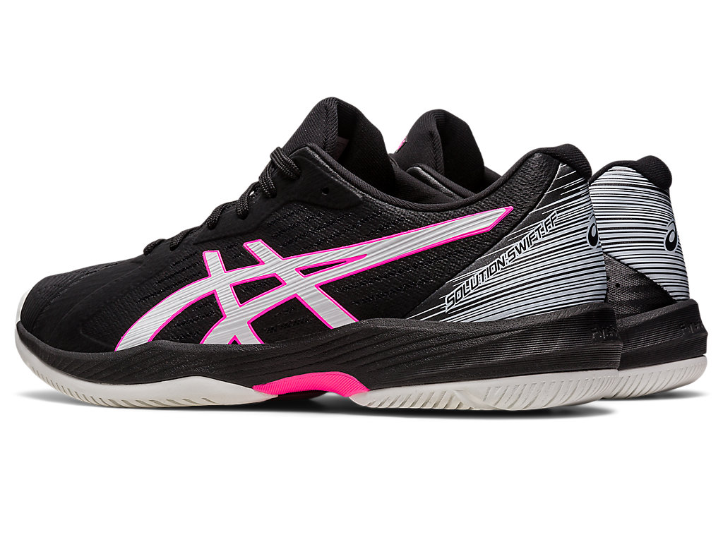 Men's Asics Solution Swift Ff Tennis Shoes Black / Pink | 2574-ZLYDS