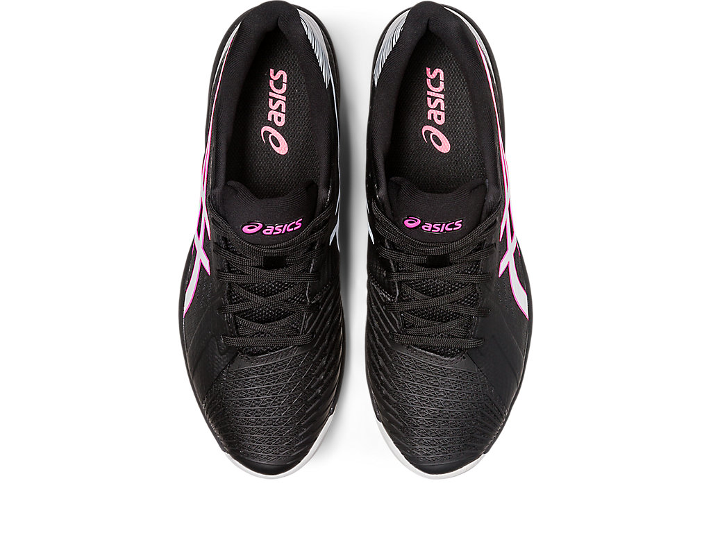 Men's Asics Solution Swift Ff Tennis Shoes Black / Pink | 2574-ZLYDS