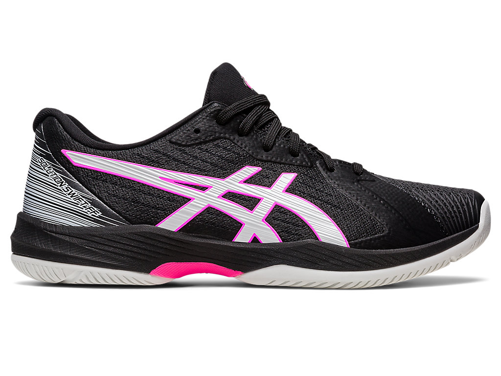 Men\'s Asics Solution Swift Ff Tennis Shoes Black / Pink | 2574-ZLYDS