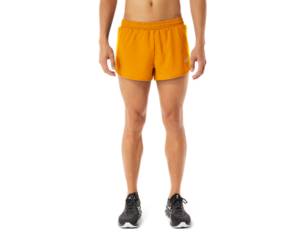 Men\'s Asics Split Shorts Yellow | 3927-PQSRT