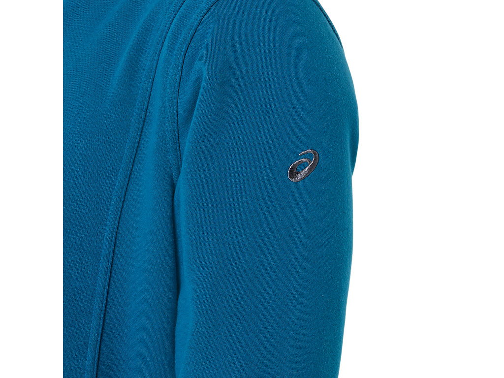 Men's Asics Sunday Fleece Hoodie Deep Turquoise | 2936-VLAMH