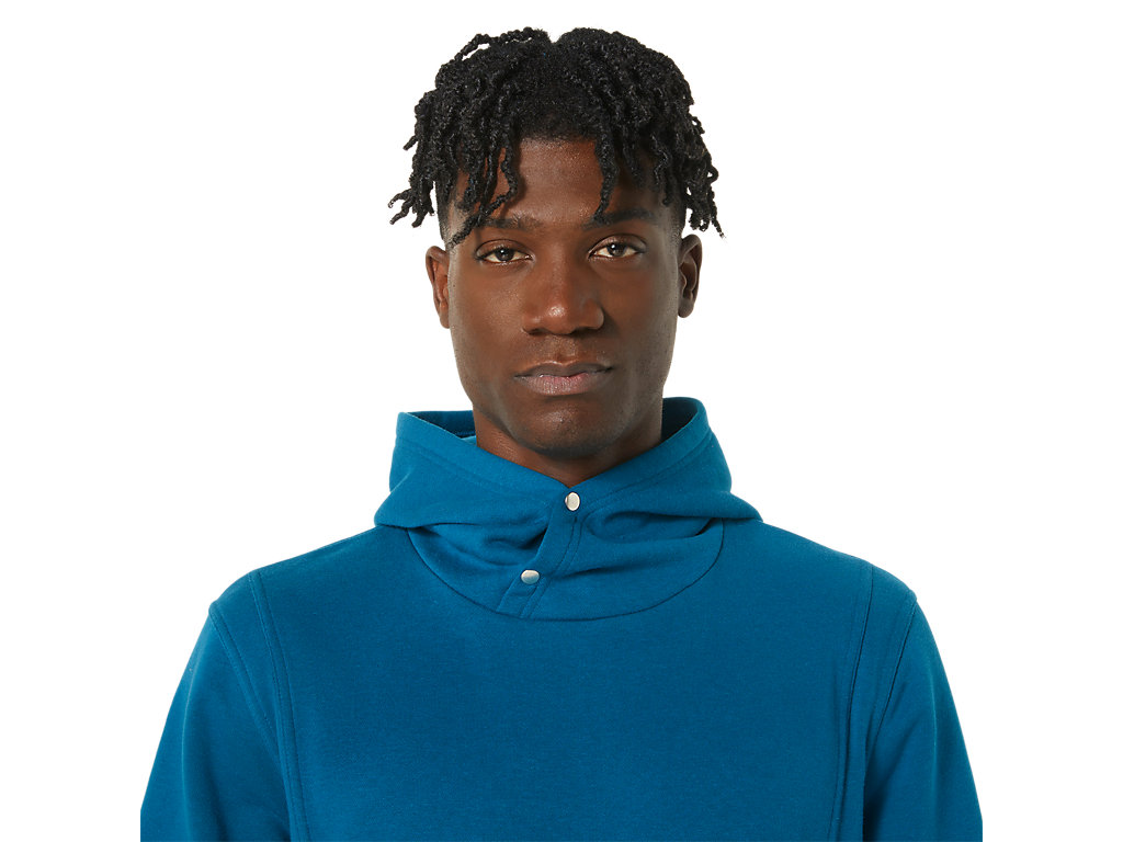 Men's Asics Sunday Fleece Hoodie Deep Turquoise | 2936-VLAMH