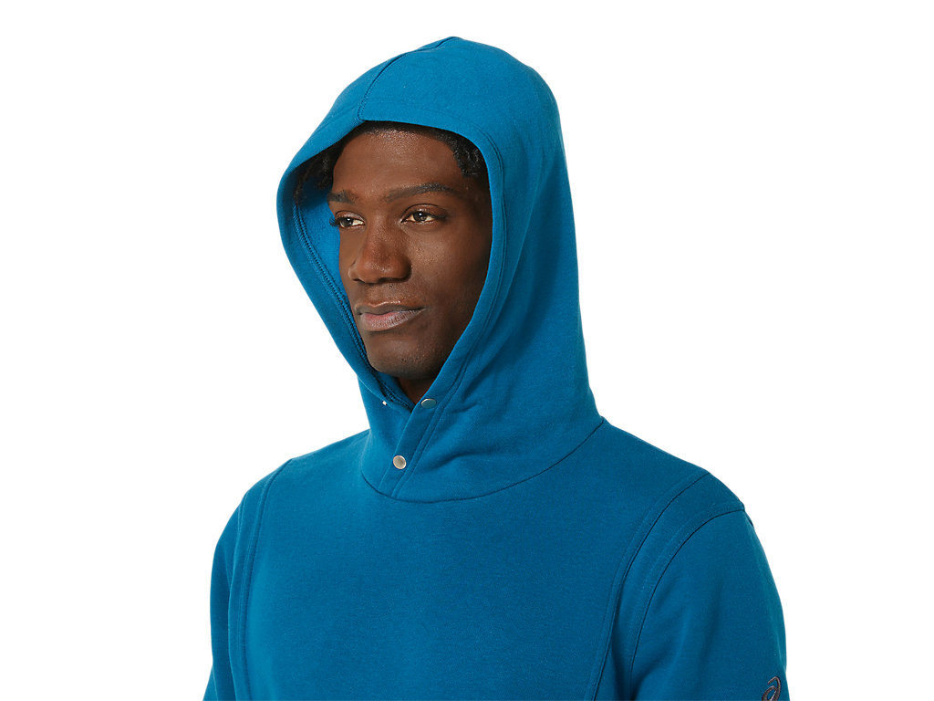 Men's Asics Sunday Fleece Hoodie Deep Turquoise | 2936-VLAMH