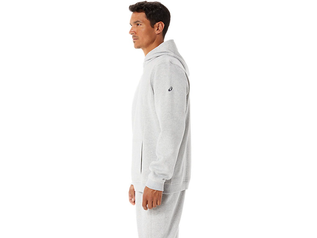 Men's Asics Sunday Fleece Hoodie Light Grey | 3107-FCLKV