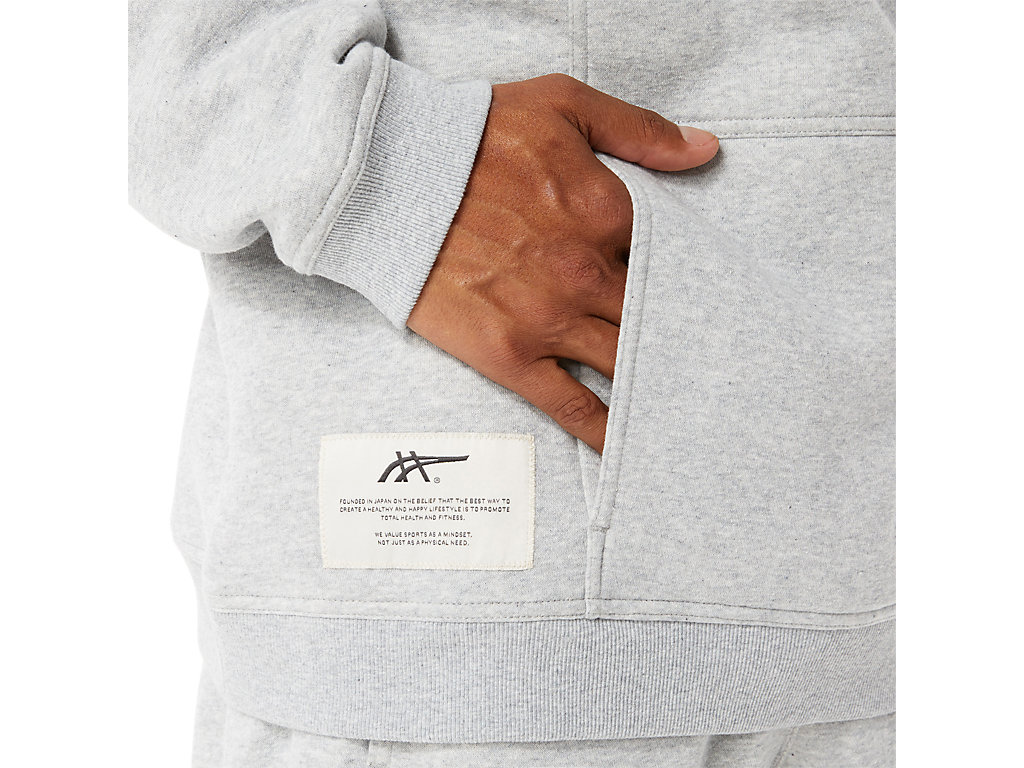 Men's Asics Sunday Fleece Hoodie Light Grey | 3107-FCLKV